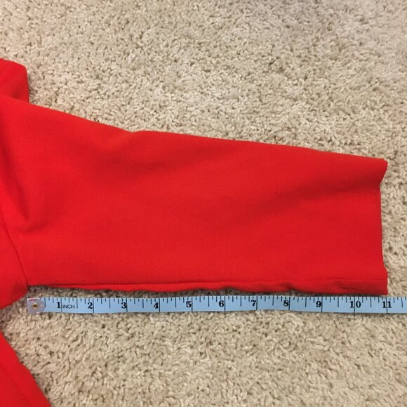 Poppy Red 3/4 Sleeve Shift Dress - Picture 13 of 13